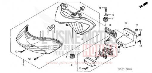 FEU ARRIERE (1) ANF125T5 de 2005